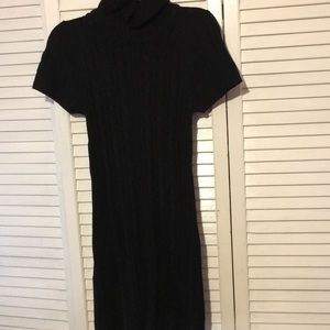 A black sweater dress